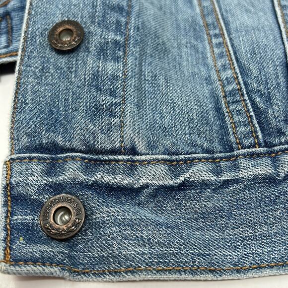 Levis Women's Blue Denim Original Trucker Jacket Size Small - Picture 12 of 16